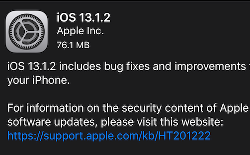 iOS13.1.2